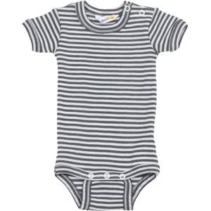 Joha Romper s/s - Rib - Wol/Zijde - Donkergrijs - Joha - 50 - Romper S/S