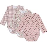 Hust and Claire - HCBella Kleine Ruit - Romper L/S - 3-pack