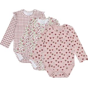 Hust and Claire - HCBella Kleine Ruit - Romper L/S - 3-pack