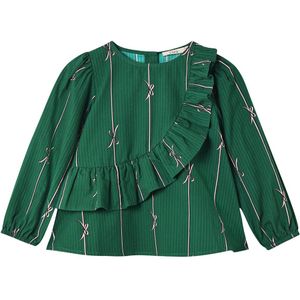 Fliink Blouse - Bowie - Hunter Green Bow AOP - Fliink - 92 - Shirts