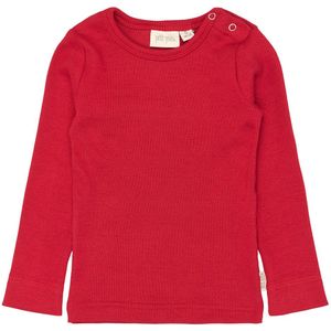 Petit Piao Blouse - Rib - Modaal - Jet Rood - Petit Piao - 1½ jaar (86) - Shirts