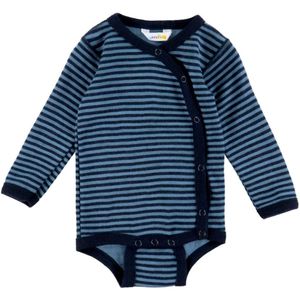 Joha Wikkelromper l/s - Wol - Blauw m. Strepen - Joha - 40 - Romper L/S