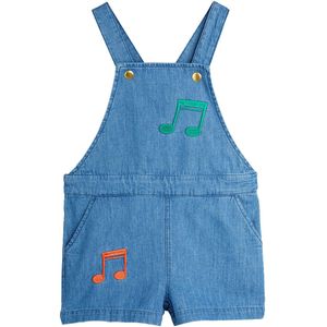 Mini Rodini Tuinbroek - Denim - Opmerking - Blauw - Mini Rodini - 80/86 - Tuinbroek