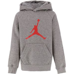 Jordan Hoodie - Jumpman Logo - Grijs Gevlekt m. Rood - Jordan - 3-4 jaar (98-104) - Hoodie