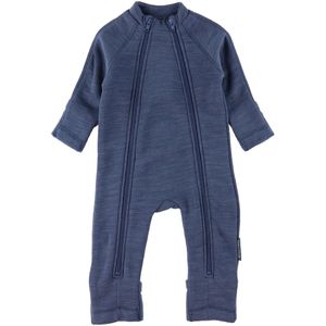 Smallstuff Overall m. Ritsen - Wol - Denim Melange - Smallstuff - 56/62 - Overall