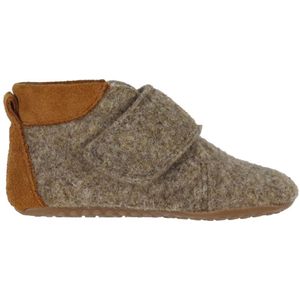 Pom Pom Pantoffels - Wol - Brown Melange - Pom Pom - 26 - Pantoffels