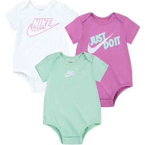Nike Rompers s/s - Sport Essential - 3-pack - Mint Schuim - Nike - 0-3 mnd - Romper S/S