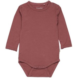 Minymo Romper l/s - Bamboe - Rose Brown - Minymo - 50 - Romper L/S