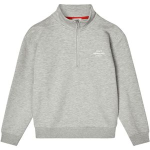 Mads Nørgaard Sweatshirt m. Rits - Grijs Gevlekt - Mads Nørgaard - 10 jaar (140) - Sweatshirt