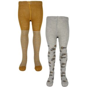 Minymo Baby Panty's - 2-pack - Light Grey Melange - Minymo - 56/62 - Panty's