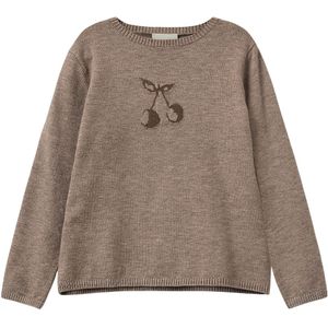 Sofie Schnoor Blouse - Gebreid - Wol - Oer- - Brown Melange - Sofie Schnoor - 3 jaar (98) - Shirts