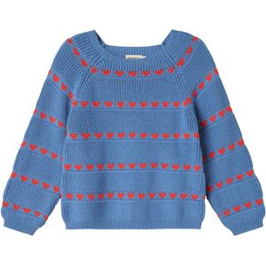 MarMar Blouse - Wol/Katoen - Turijn - Hemel Hearts - MarMar - 10 jaar (140) - Shirts