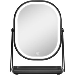 Gillian Jones Tafelspiegel - Ovaal - LED/Dienblad - Zwart - Gillian Jones - OneSize - Spiegel