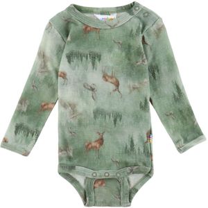 Joha Romper l/s - Wol - Groen m. Bos - Joha - 50 - Romper L/S