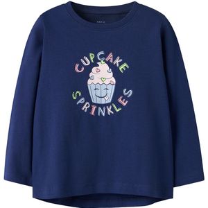 Name It Blouse - NmfViolet - Blauwdruk/CupCake - Name It - 4 jaar (104) - Shirts