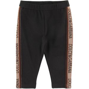 Dolce & Gabbana Leggings - Ebbehout m. Logo - Dolce & Gabbana - 9-12 mnd - Leggings