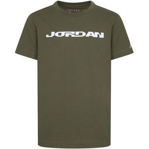 Jordan T-Shirt - Medium+ Olive m. Print - Jordan - 8-10 jaar (128-140) - T-Shirts