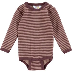 Joha Romper l/s - Wol - Rose m. Strepen - Joha - 50 - Romper L/S