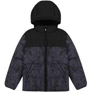 Champion Fashion Gevoerde Jas - Zwart/grijs m. Patroon - Champion - 16-18 jaar (176-188) - Donsjassen