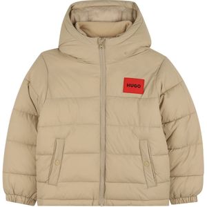 HUGO Gevoerde Jas - Stone - HUGO - 8 jaar (128) - Donsjassen