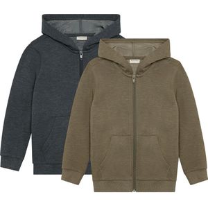 Minymo Cardigans m. Muts - 2-pack - Vetiver - Minymo - 5 jaar (110) - Cardigan