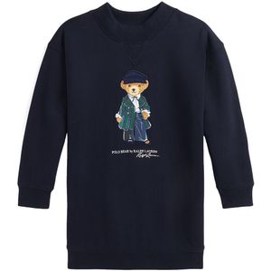 Polo Ralph Lauren Sweatjurk - Navy m. Knuffel - Polo Ralph Lauren - 2 jaar (92) - Jurk