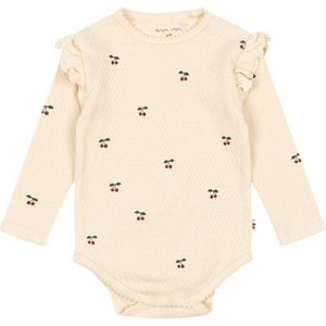 Konges Sløjd Romper l/s - Sui - Cherry m. Pointelle - Konges Sløjd - 74 - Romper L/S