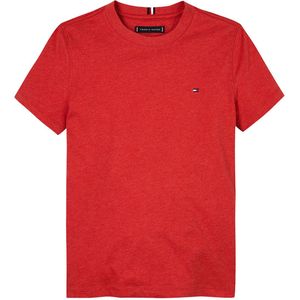 Tommy Hilfiger T-Shirt - Essential - Apple Rood Heather - Tommy Hilfiger - 12 jaar (152) - T-Shirt