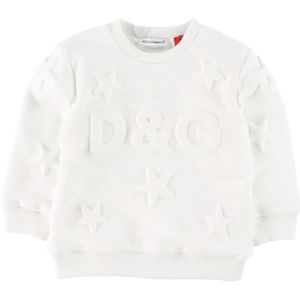 Dolce & Gabbana Sweatshirt - Wit m. Sterren - Dolce & Gabbana - 3-6 mnd - Sweatshirt