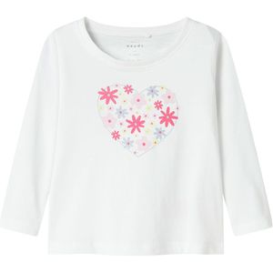 Name It Blouse - NmfViolet - Bright White/Bloemen - Name It - 2 jaar (92) - Shirts