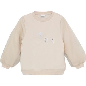 Minymo Sweatshirt - Rookgrijs m. Zilver/Tule - Minymo - 4 jaar (104) - Sweatshirt