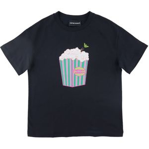 Emporio Armani T-Shirt - Navy m. Popcorn - Emporio Armani - 4 jaar (104) - T-Shirts