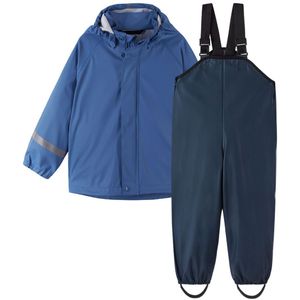 Reima Regenkleding m. Bretellen - Tihku - PU - Denim Blue - Reima - 1 jaar (80) - Regenkleding