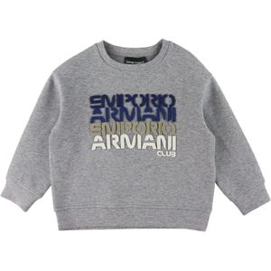 Emporio Armani Blouse - Grijs Gevlekt m. Tekst - Emporio Armani - 10 jaar (140) - Shirts