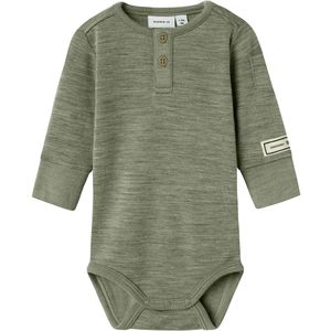 Name It Romper l/s - Wol/Viscose - NbmWyla - Gedroogd Sage - Name It - 56 - Romper L/S