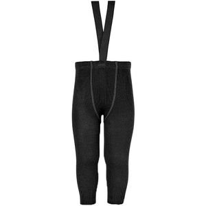 Condor Leggings m. Bretellen - Wol/Acryl - Zwart - Condor - 3-6 mnd - Leggings - Wol