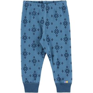 Joha Leggings - Wol/Katoen - Blauw m. Sneeuwvlokken - Joha - 50 - Leggings - Wol