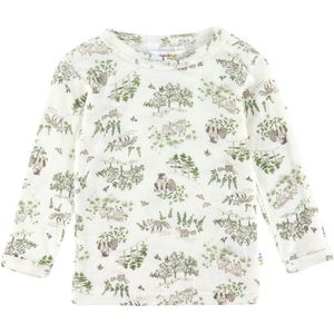 Joha Blouse - Wol/Zijde - Off White m. Bomen - Joha - 60 - Shirts