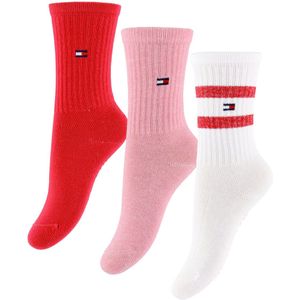 Tommy Hilfiger Sokken - 3-pack - Rood/Roze/Wit - Tommy Hilfiger - 27/30 - Sokken