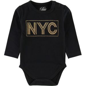Petit by Sofie Schnoor Romper L/æ - NYC - Zwart m. Glitter - Sofie Schnoor - 56 - Romper L/S