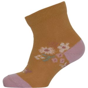 Melton Sokken - Kleine bloemen - Honey Mustard - Melton - 15/16 - Sokken