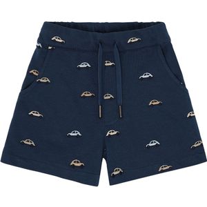 Hust and Claire Shorts - Piqué - Haggi - Blue Maan m. Auto's - Hust and Claire - 4 jaar (104) - Shorts