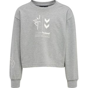 Hummel Sweatshirt - HmlPrima Bee - Bijgesneden - Grijs Gevlekt - Hummel - 4 jaar (104) - Sweatshirt