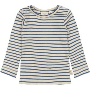 Petit Piao Blouse - Rib - Modaal - Waar Navy/Off White - Petit Piao - 1 jaar (80) - Shirts