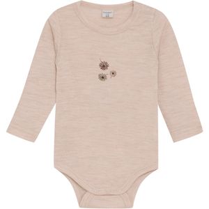 CeLaVi Romper l/s - Wol - Rose Dust m. Print - CeLaVi - 100 - Romper L/S