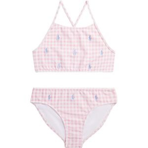Polo Ralph Lauren Bikini - Roze/Wit Geruit m. Logo's - Polo Ralph Lauren - 3 jaar (98) - Bikinis