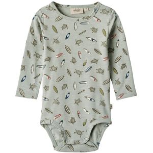 Wheat Romper l/s - Freddie - Turtle Surf - Wheat - 1 jaar (80) - Romper L/S