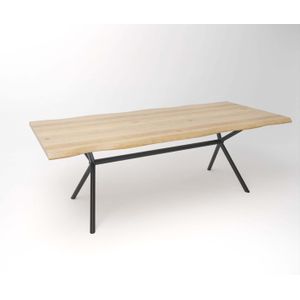 Teakea - Eiken Boomstam Eettafel Niels | Robuust Design