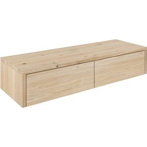 Teakea - Eiken Badkamermeubel Stavanger | 2 Lades | 120x45 | Smoke 5%