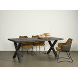 Teakea - Xara Live-edge dining table 180x90 - top 5 - Black